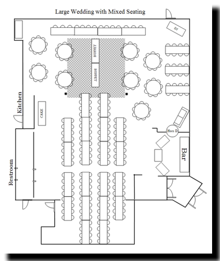 Floor plan options at Villa Luna Venue by Blue Moon Catering | Wichita, KS